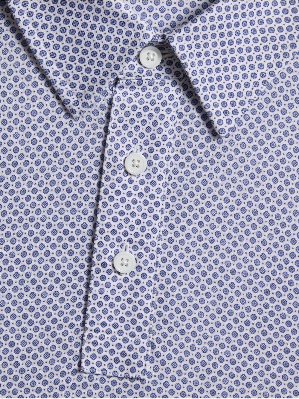 Tommy Hilfiger Men’s Mosaic Button-Down Shirt with Purple Geo Print